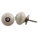 Cream White Line Dotted Knob